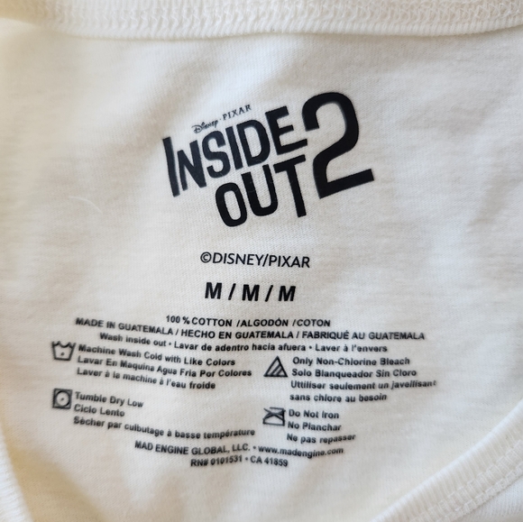 Inside Out Movie Disney Pixar Anger T Shirt Juniors Size Medium - Picture 4 of 4